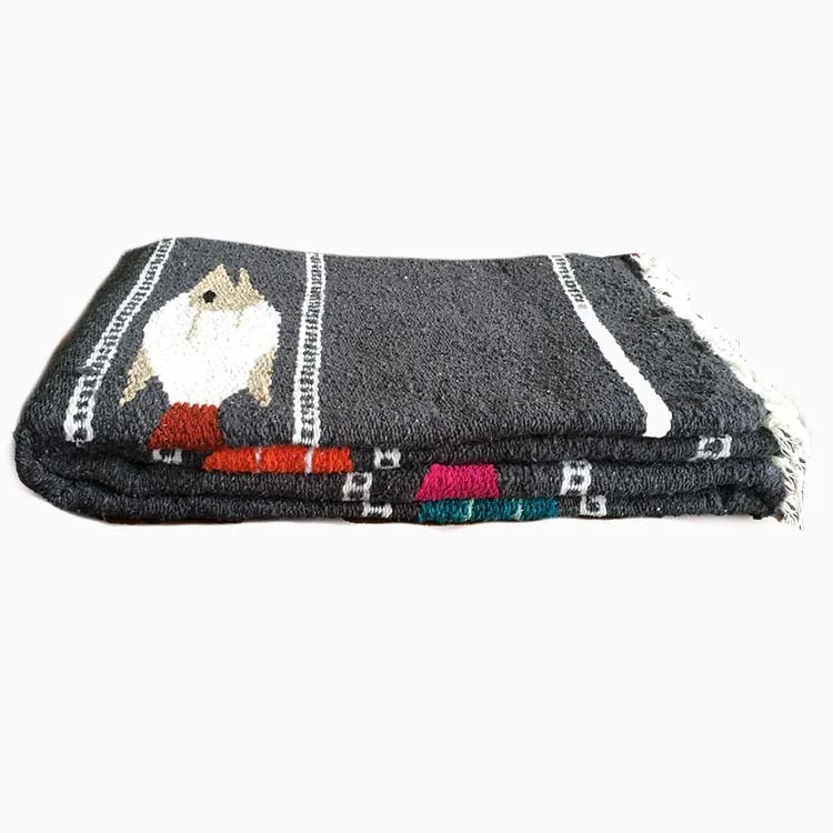 Charcoal Baja Fish Yoga Blanket