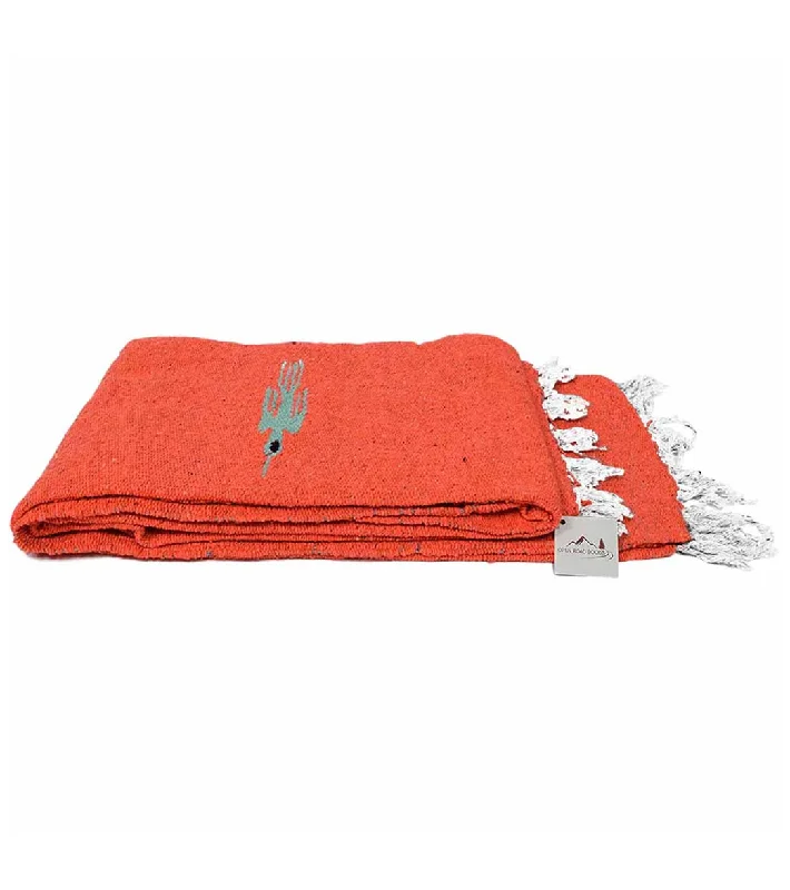 West Path Thunderbird Mexican Yoga Blanket Orange