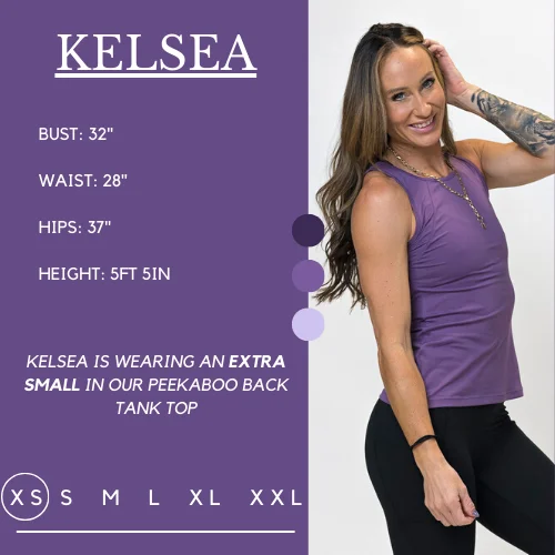 Peekaboo Back Tank Top | Grape